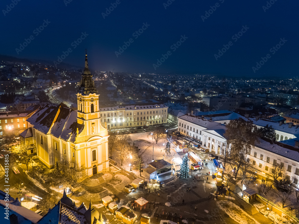 Naklejka premium Bird eye view of Szekszard