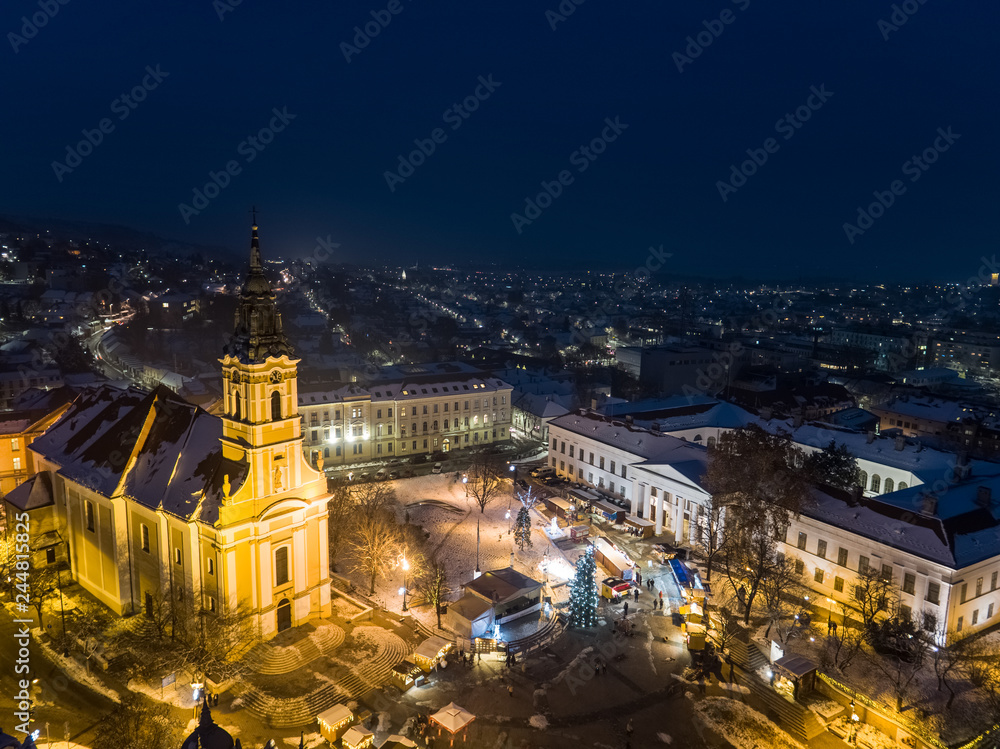 Obraz premium Bird eye view of Szekszard