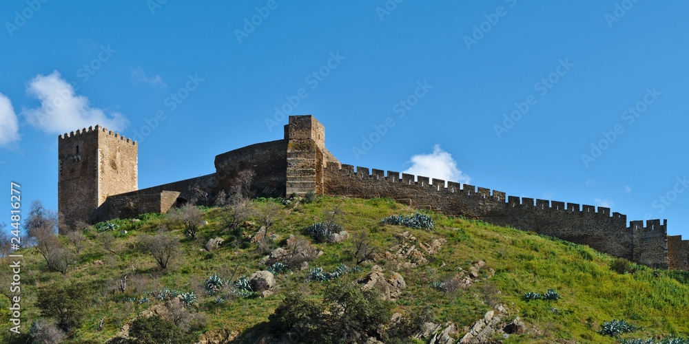 Medieval Castle Walls of Mertola. Alentejo, Portugal