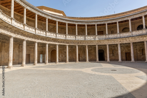 Photos Round Patio and double colonnade of Charles V Palace inside the Nasrid fortifica
