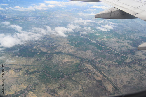 The city of Jakarta is seen from the plane