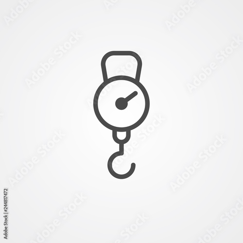 Hook scale vector icon sign symbol