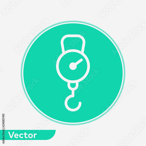 Hook scale vector icon sign symbol