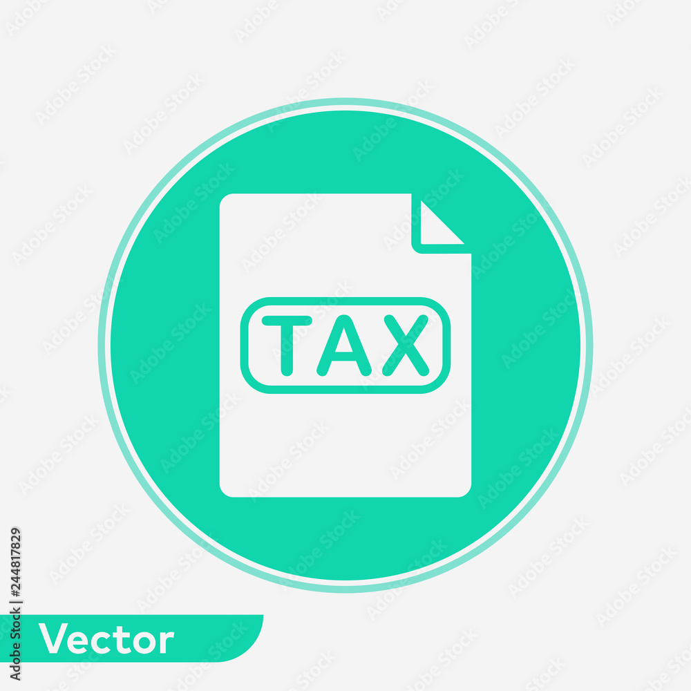 Tax vector icon sign symbol