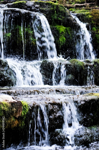 Waterfalls of Bolao in the Cantabrian sea coast, Spain