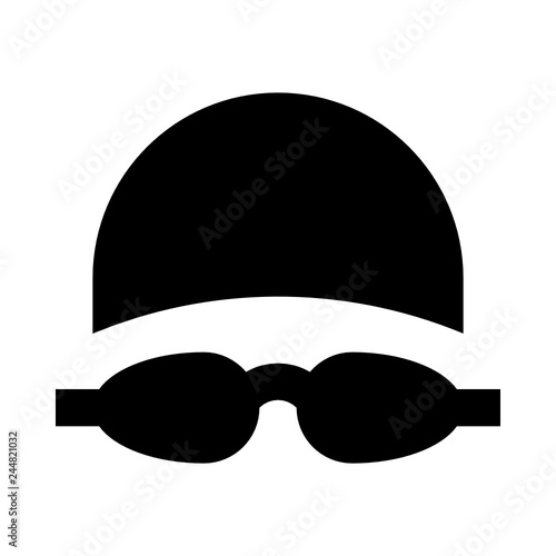 Swimming cap goggles