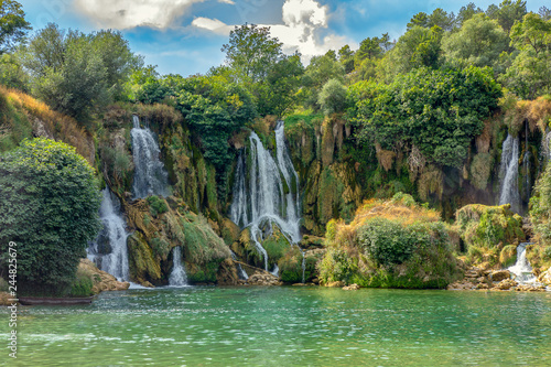 Landscape view on Kravica waterfalls, Bosnia photo