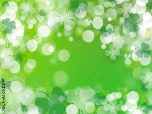 St. Patrick's Day, Green background by a St. Patrick's Day - Illustration 