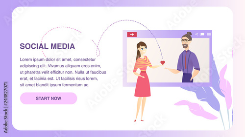 Dating Social Media Network Character Website