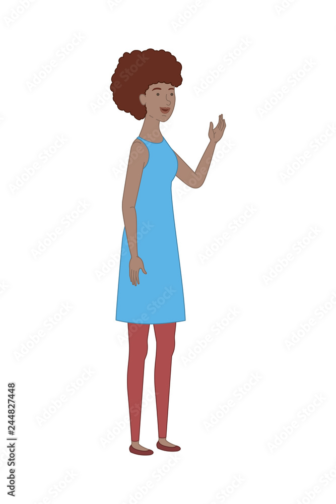 young woman standing avatar character young woman standing avatar character