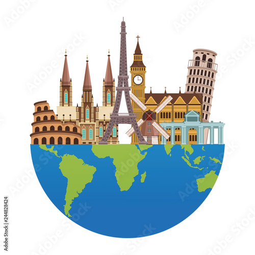 world monuments icon photo