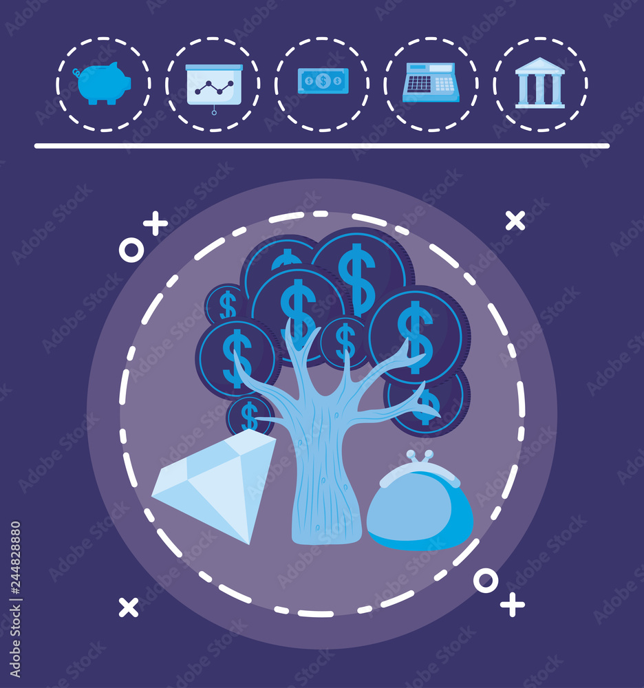 Fototapeta premium money tree icon