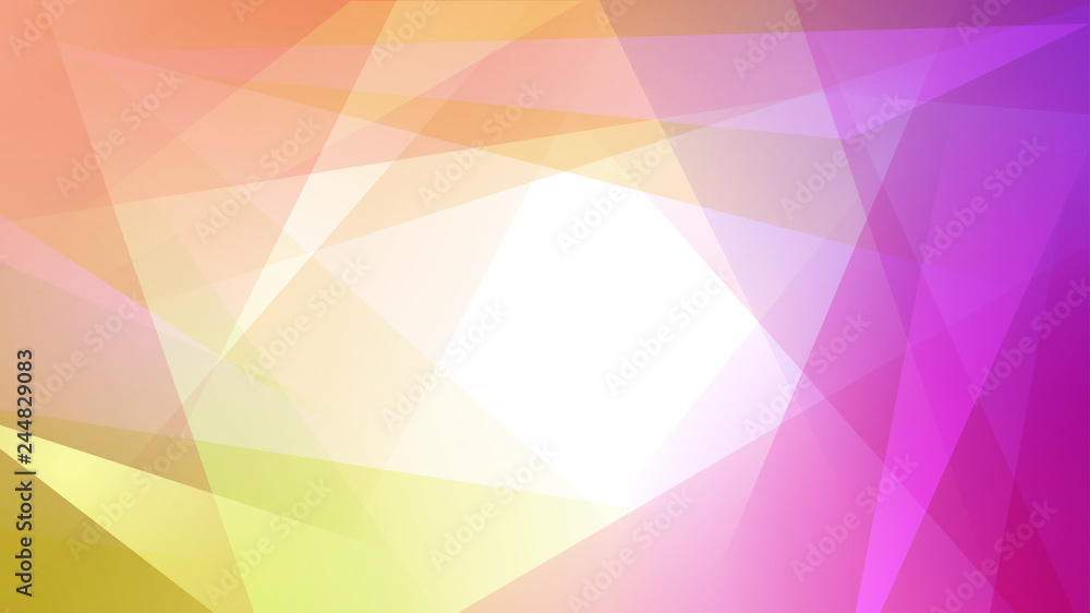 Obraz premium Abstract background of straight intersecting lines and polygons in yellow and purple colors