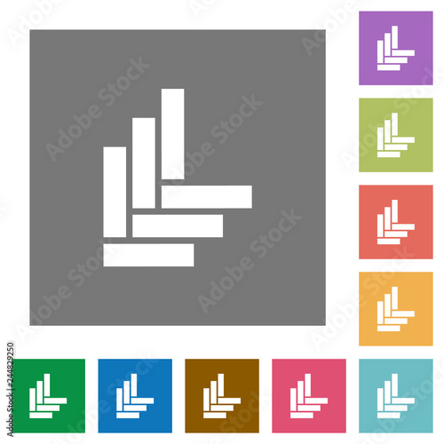 Parquet pattern square flat icons