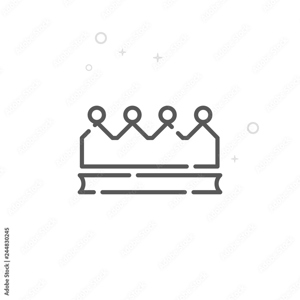 Royal Crown Vector Line Icon, Symbol, Pictogram, Sign. Light Abstract Geometric Background. Editable Stroke Royal Crown Vector Line Icon, Symbol, Pictogram, Sign. Light Abstract Geometric Background. Editable Stroke