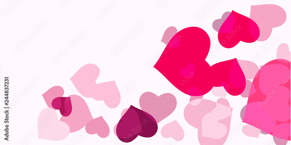 Pink heart confetti Pink heart confetti