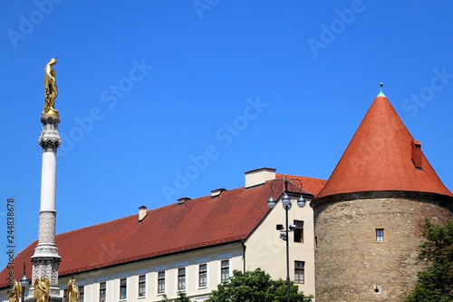 Historical building and mouments on Kaptol in Zagreb, Croatia. photo