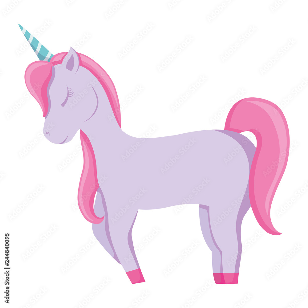 Obraz premium cute unicorn icon