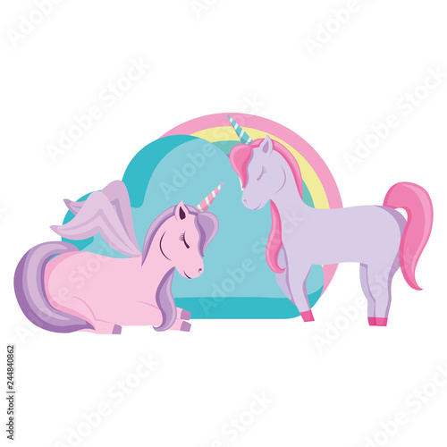 cute unicorns design