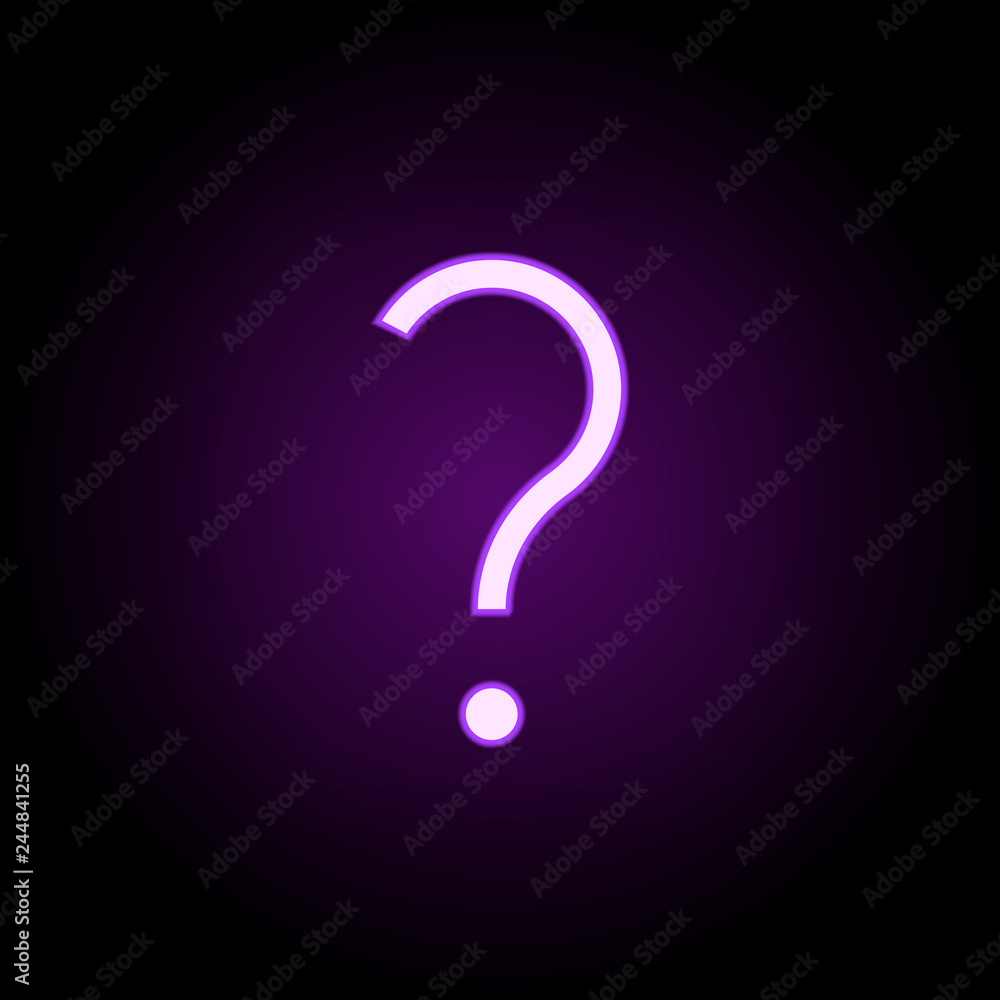 question mark icon. Elements of web in neon style icons. Simple icon for websites, web design, mobile app, info graphics question mark icon. Elements of web in neon style icons. Simple icon for websites, web design, mobile app, info graphics