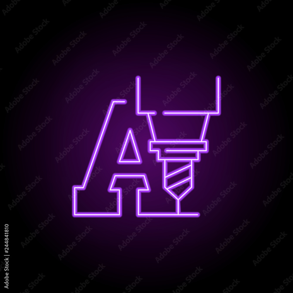 Engraving icon. Elements of Laser in neon style icons. Simple icon for websites, web design, mobile app, info graphics Engraving icon. Elements of Laser in neon style icons. Simple icon for websites, web design, mobile app, info graphics