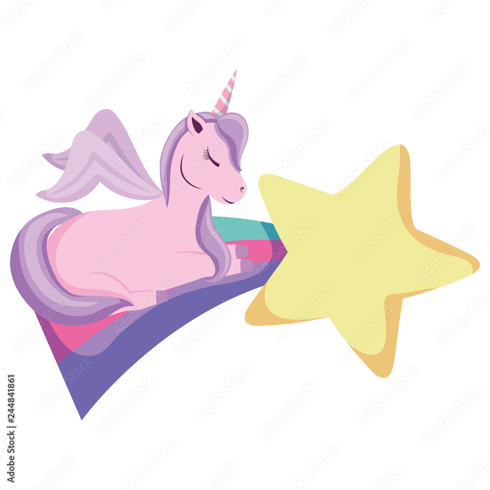 Fototapeta premium Cute unicorn design