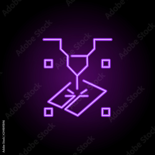 Plasma icon. Elements of Laser in neon style icons. Simple icon for websites, web design, mobile app, info graphics