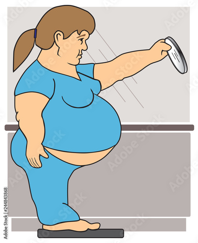 Photos Woman on Bathroom Scales