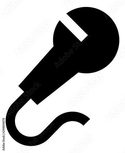 Hand Held Microphone Vector Icon.eps