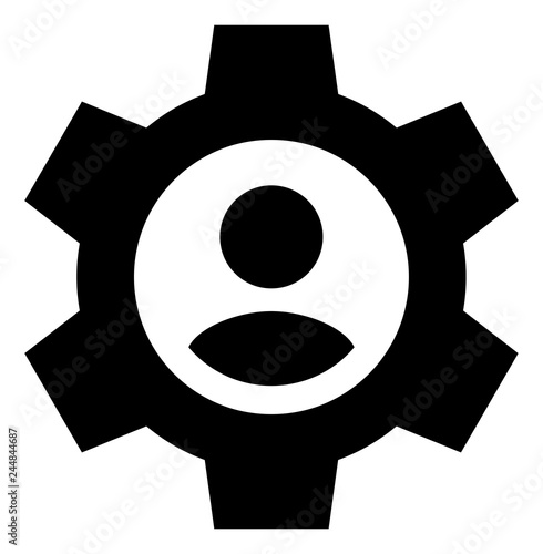 Head Inside Gear Vector Icon.eps