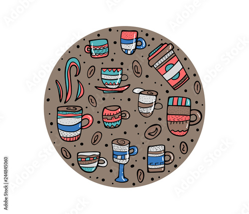 More coffe please lettering. Vector illustration.