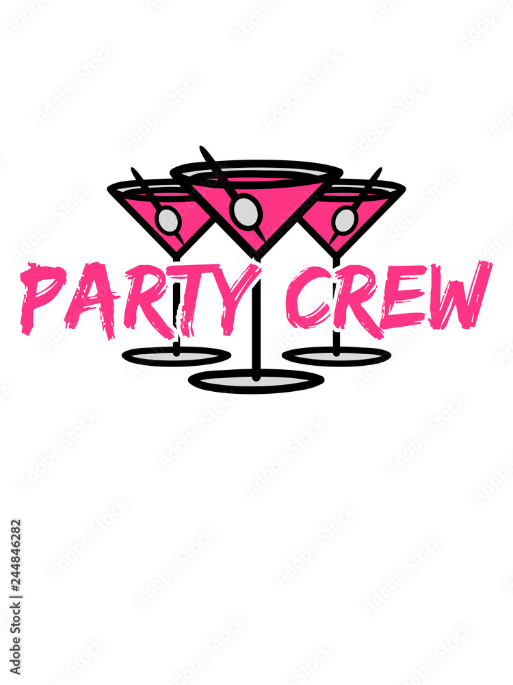 party crew freunde team drink durst feiern alkohol saufen betrunken trinken  saufen clipart design Stock Illustration