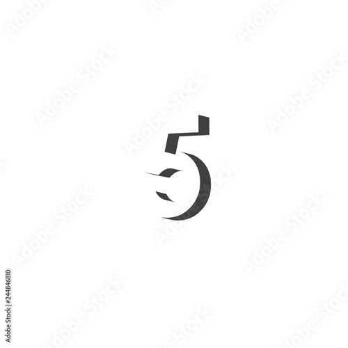 Free Download Number 5 3D Vector Template Design Illustration - GFXLoad