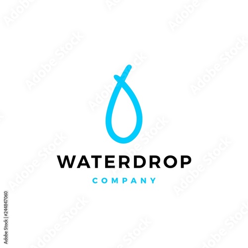 water drop doodle logo vector icon illustration