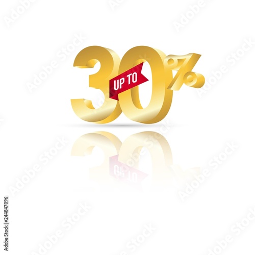 Discount up to 30  Vector Template Design Illustration