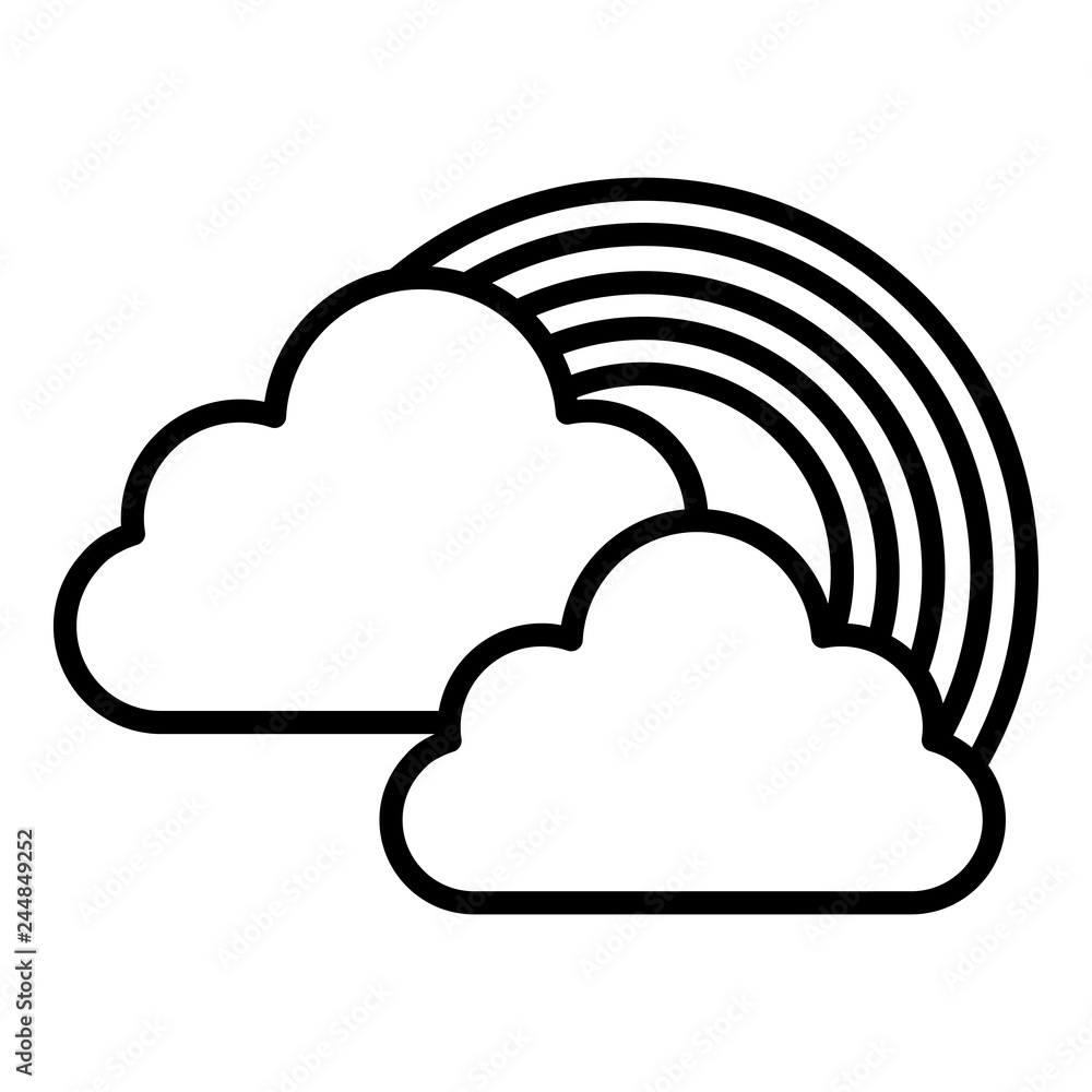 clouds and rainbow design clouds and rainbow design