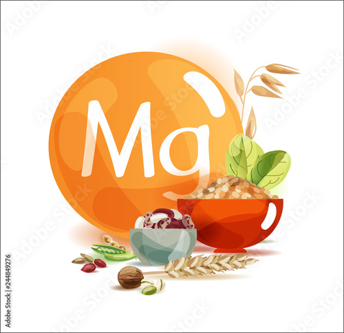 Magnesium in food.