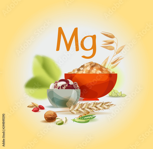 Magnesium in food.