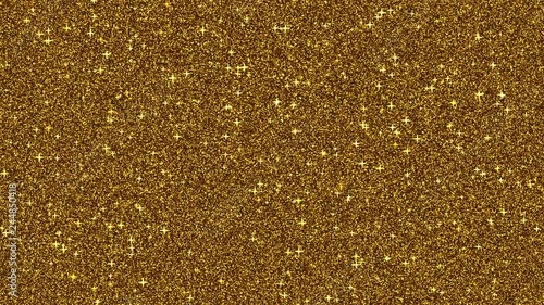 4k background Golden glitter particles shimmering, video animation 