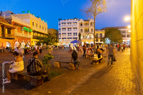 street in the city of Cartagena Colombia