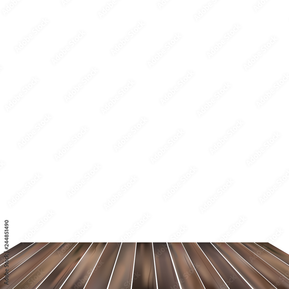 White background with wood flooring, vector set