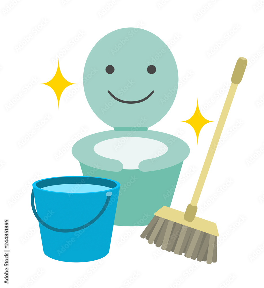 トイレ清掃 Stock イラスト Adobe Stock