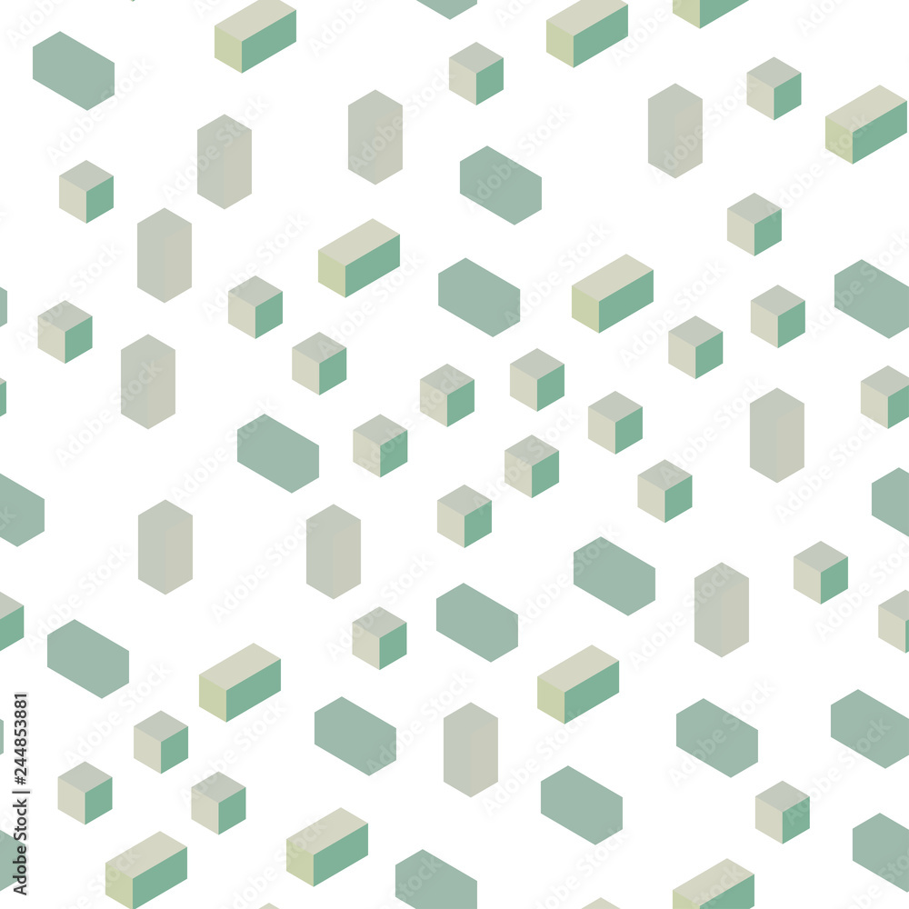 Light Green vector seamless, isometric template with rhombus. Light Green vector seamless, isometric template with rhombus.