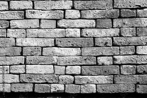 The background of the old red brick wall surface is strong  resistant to rain and sun.