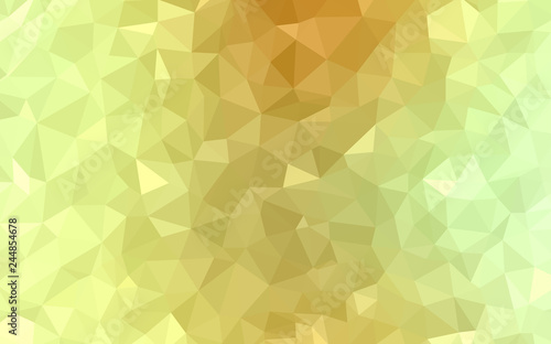 Light Green  Yellow vector gradient triangles pattern.