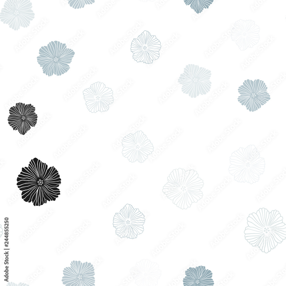 Light BLUE vector seamless elegant template with flowers. Light BLUE vector seamless elegant template with flowers.