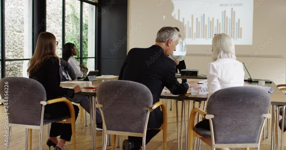 4k, Corporate businessperson giving a presentation in the boardroom 4k, Corporate businessperson giving a presentation in the boardroom