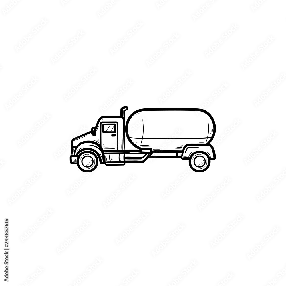 Sketch Of A Truck With A Tank Vector. Created Illustration Of 3d.  Wire-frame. Royalty Free SVG, Cliparts, Vectors, And Stock Illustration.  Image 109360766.