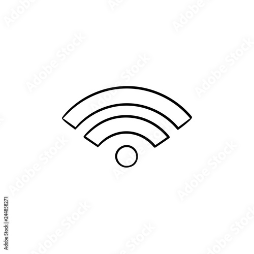 Wifi hand drawn outline doodle icon. Wireless internet and Wifi, hotspot and internet access, network concept. Vector sketch illustration for print, web, mobile and infographics on white background.
