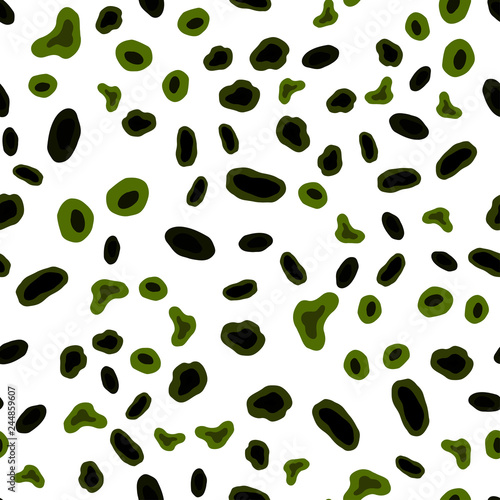 Dark Green vector seamless pattern with spheres.